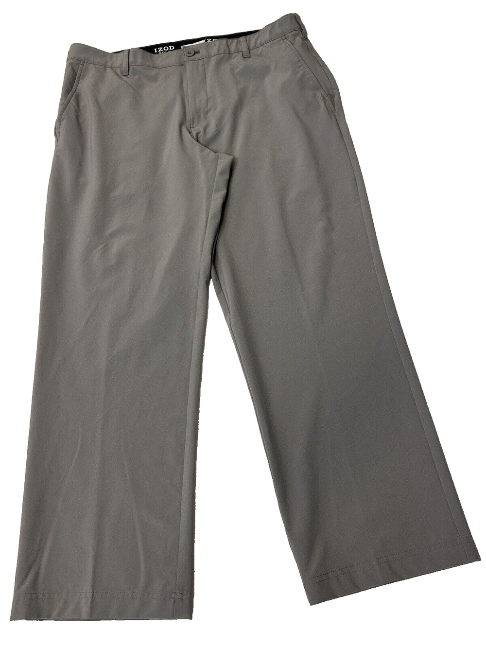 IZOD Men's Golf Swing Flex Stretch Flat Front Pant Size 38x30 Gray